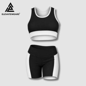 Apex Monochrome Sports Bra & Shorts Set